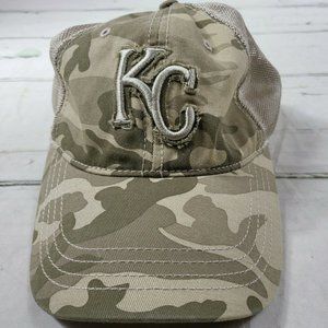 Kansas City KC Royals MLB Campus One Camo Snapback Mesh Baseball Cap NWOT
